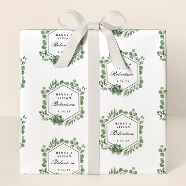 Elegant Greenery Wrapping Paper
