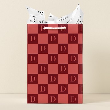 Checked Monogram Gift Bags