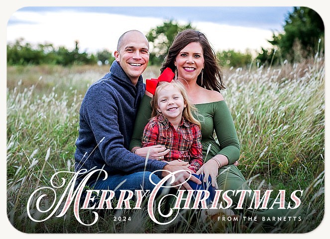 Luxe Engraving Personalized Holiday Cards