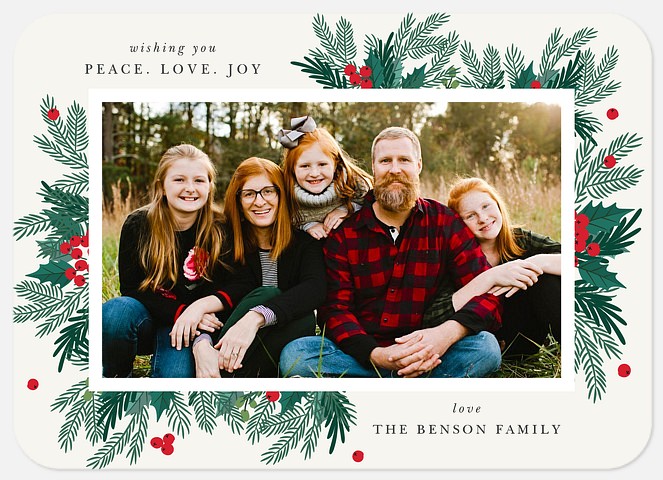Festive Trimmings Holiday Photo Cards