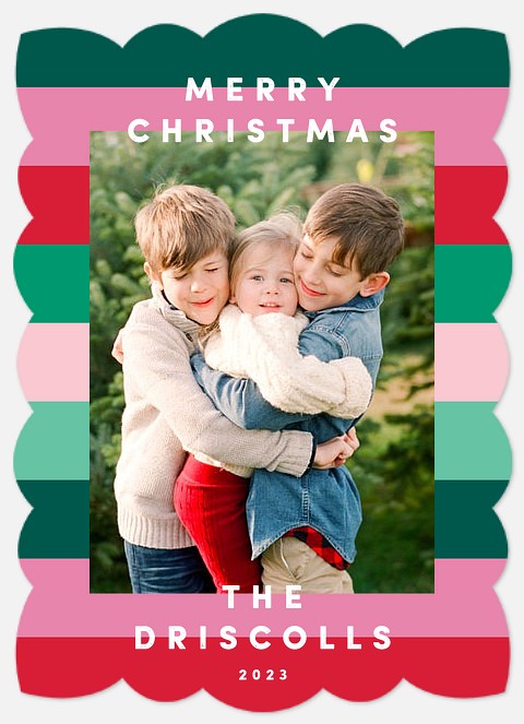 Splendid Stripes Holiday Photo Cards