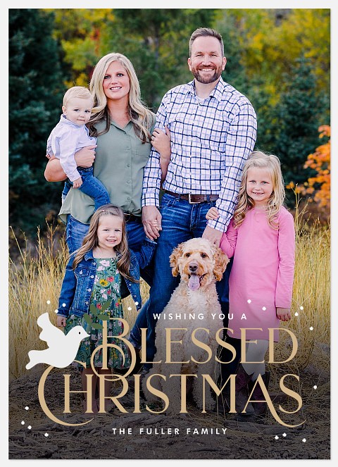 Blessed Dove Holiday Photo Cards