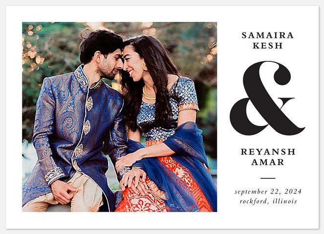 Bold Ampersand Save the Date Photo Cards