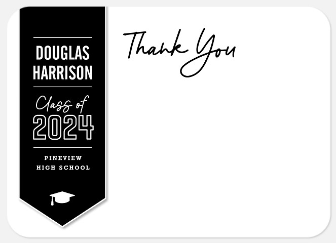Academic Ribbon Thank You Cards 