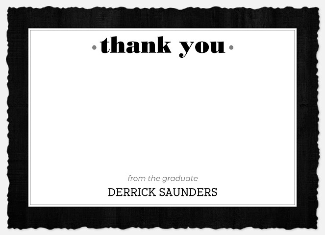 Emboldened Thanks Thank You Cards 