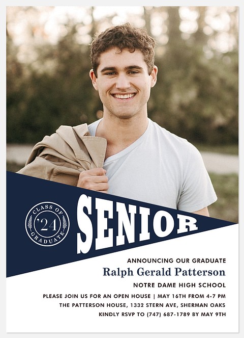 Senior Pennant Graduation Cards