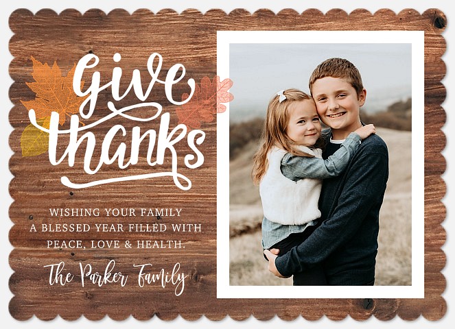 Thankful Rustic Thanksgiving Cards