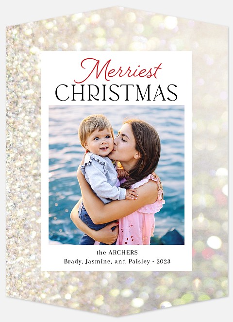 Glitter Sparkle Holiday Photo Cards