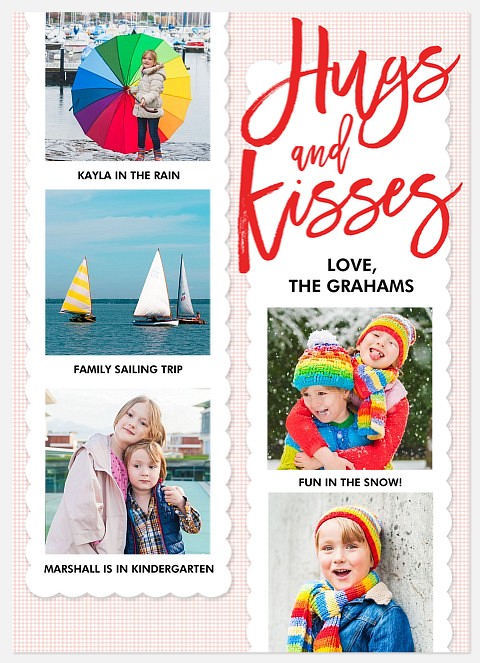 Hugs and Kisses Valentine Photo Cards