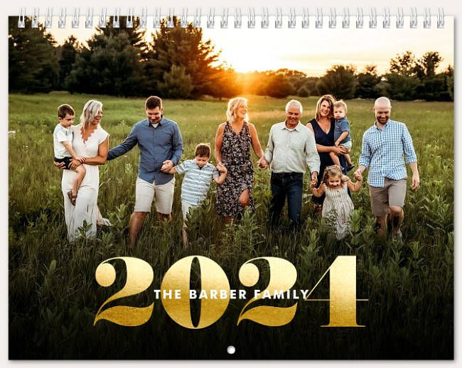 Gilded Year Calendar Personalized Photo Calendars