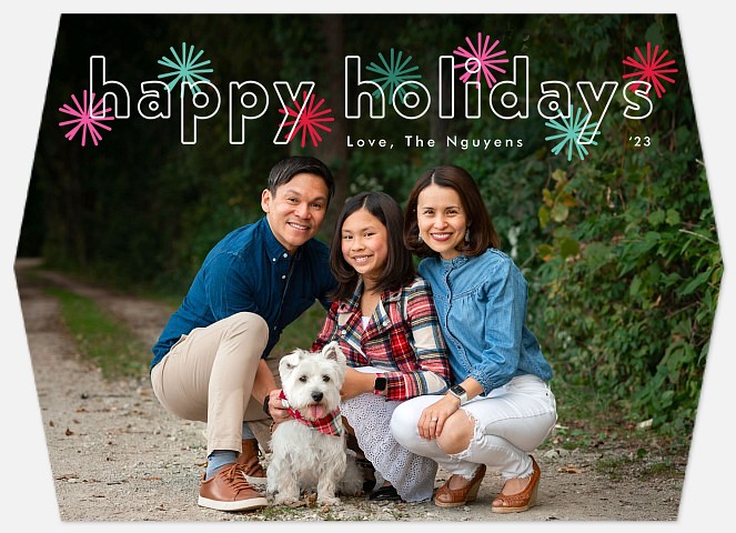 Happy Poms Holiday Photo Cards