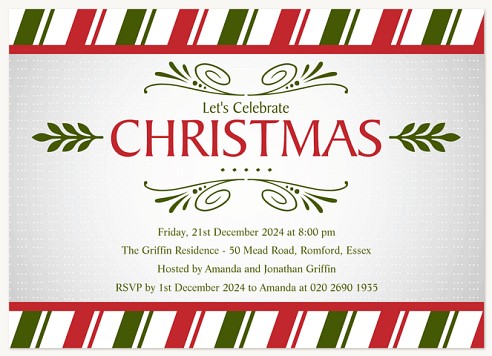 Ribbons n' Boughs Holiday Party Invitations