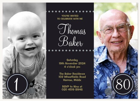 Thru The Years Adult Birthday Party Invitations