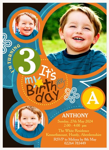 His Way B-Day Kids Birthday Invitations