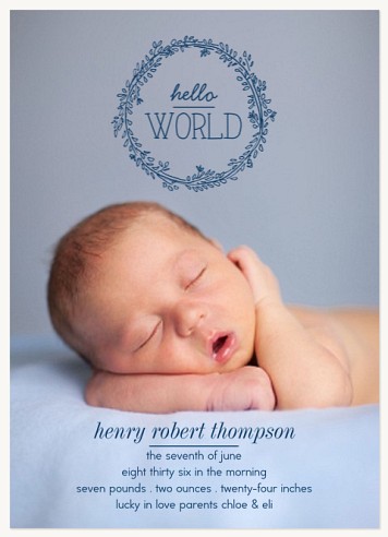 Hello World Baby Announcements