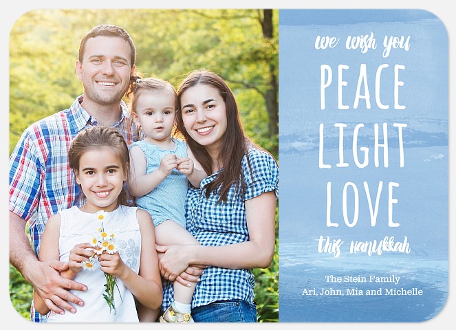 Peace, Light & Love Hanukkah Photo Cards