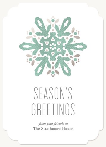 Frosted Snow Christmas Cards for Business