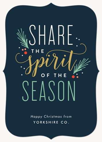 Seasonal Spirit Christmas Cards for Business
