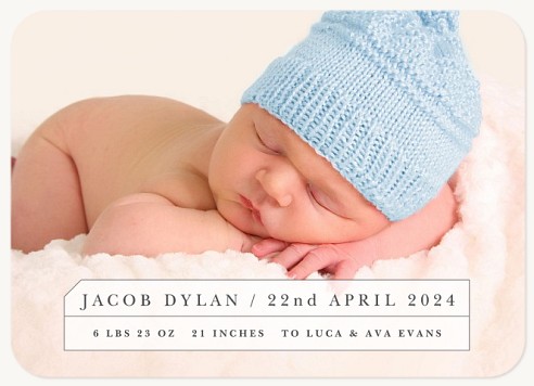 Classic Charm Baby Announcements