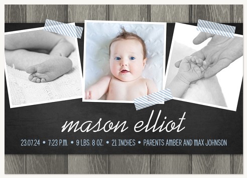 Rustic Charm Baby Announcements