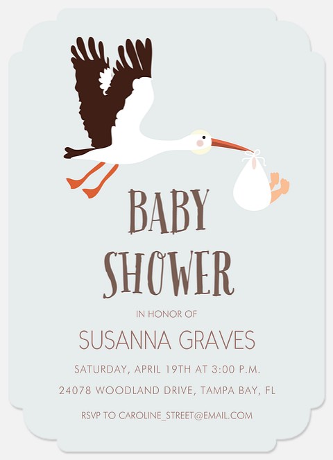 A Little Visit   Baby Shower Invitations