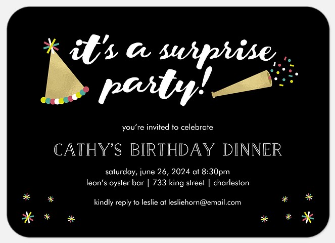 Secret Celebration Adult Birthday Invitations