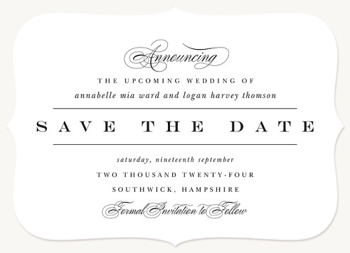 Timeless Perfection Save the Date Cards