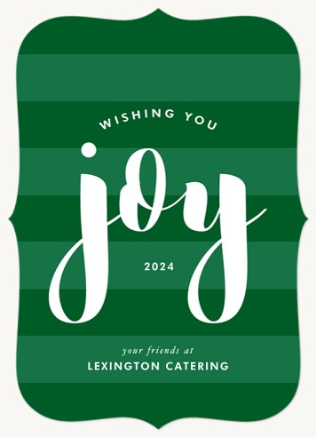 Joyful Script Christmas Cards for Business