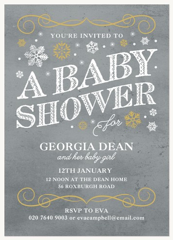 Winter Shower  Baby Shower Invites 