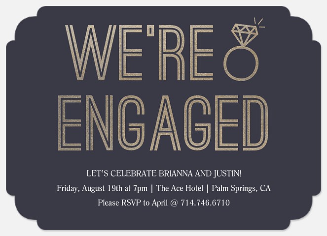 Boldly Engaged Engagement Party Invitations
