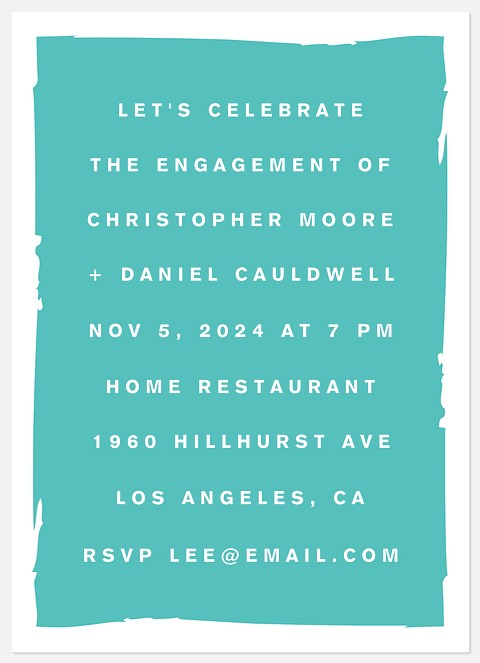 Modern Typography Engagement Party Invitations