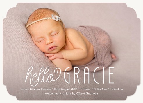 Enchanting Beauty Baby Announcements