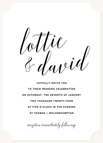 Simple Elegance Wedding Invitations