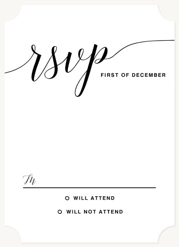 Simple Elegance Wedding RSVP Cards