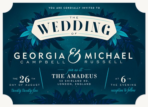 Midnight Garden Wedding Invitations