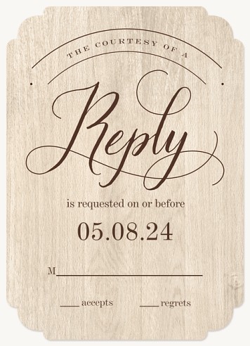 Rustic Chic Wedding RSVP Cards