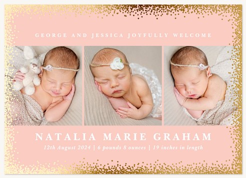 Sprinkled with Love Baby Announcements