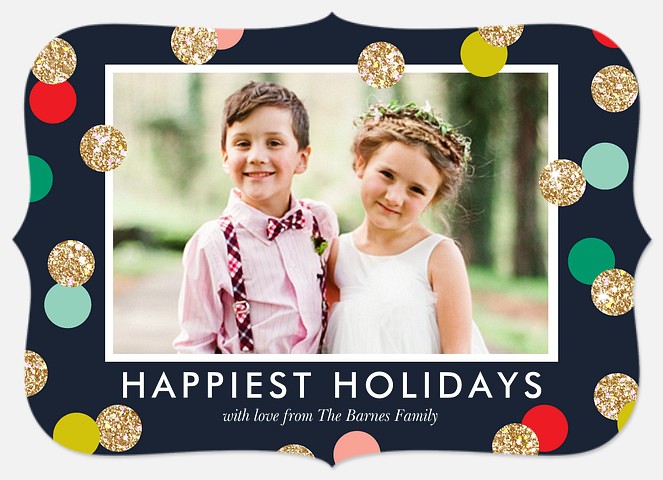 Happiest Confetti  Photo Christmas Cards
