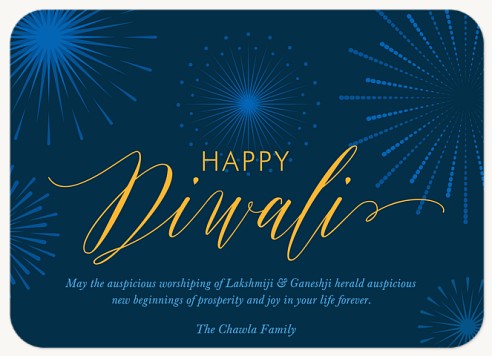 Diwali Starbursts Diwali Greeting Cards