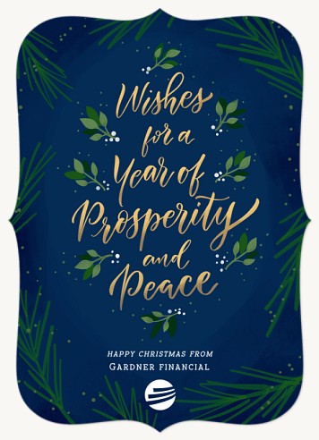Prosperity & Peace Christmas Cards for Business