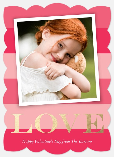 Adorable Snap Valentine Photo Cards