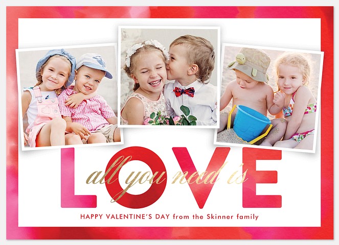 All You Need Is Love Valentine Photo Cards