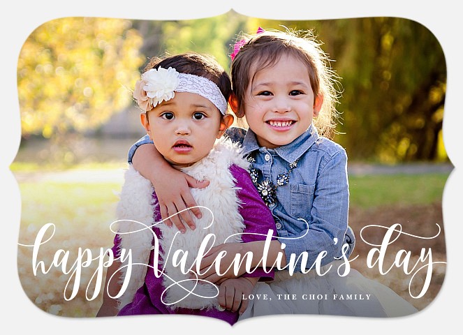 Valentine Flourish Valentine Photo Cards