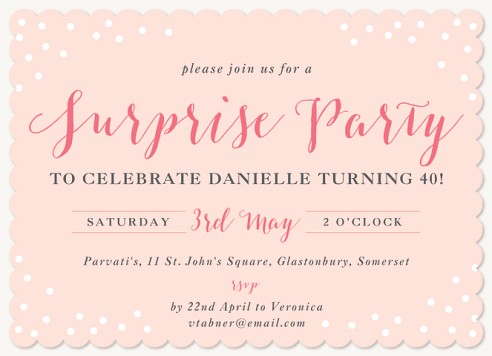 Sprinkled Surprise Adult Birthday Party Invitations
