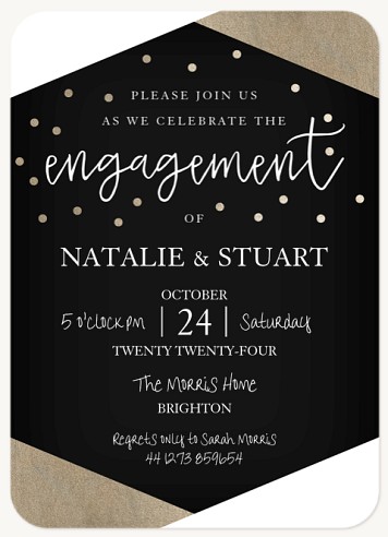 Modern Symmetry  Engagement Party Invitations