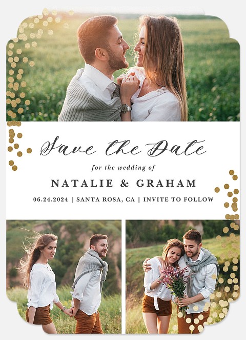 Enchanted Confetti Save the Date Photo Cards