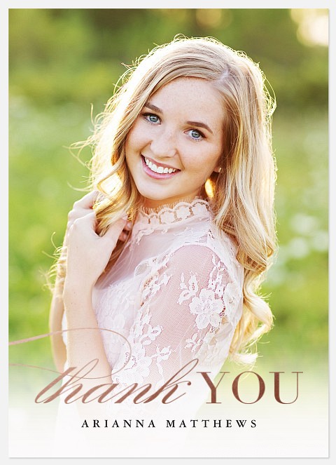 Curled Presentation  Thank You Cards 