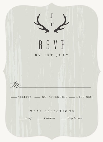 Woodland Lodge Wedding RSVP Cards