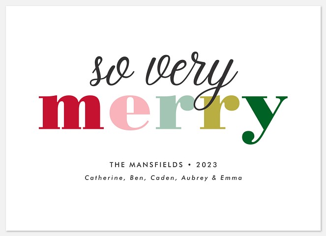 Sweet Merry Holiday Photo Cards