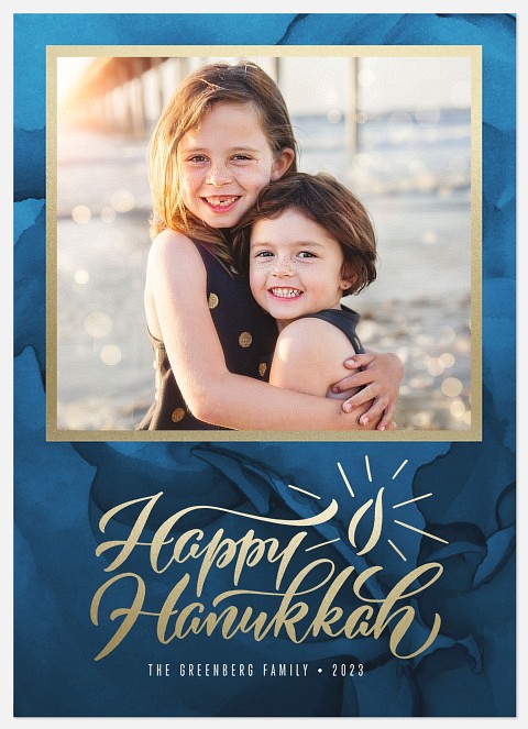 Candlelight Hanukkah Photo Cards